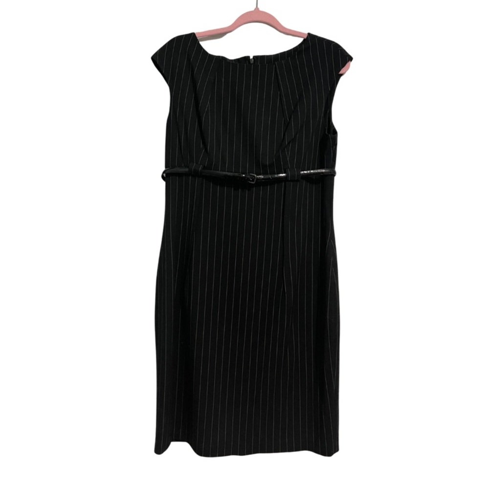 1056 Calvin Klein Pin Striped Dress w/ Belt